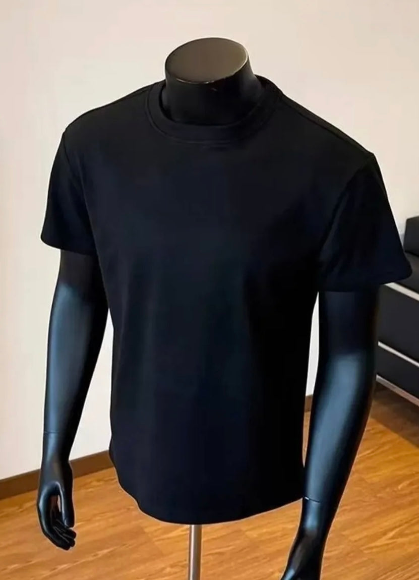 Plain Black T-Shirt (Cotton)