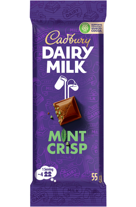 Cadbury Dairy Milk Mint Crisp 55g