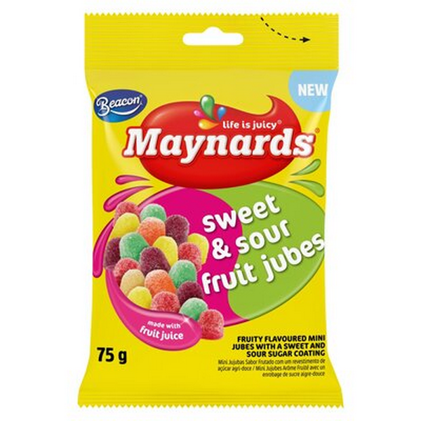 Maynards Sweet & Sour Fruit Jubes 60g
