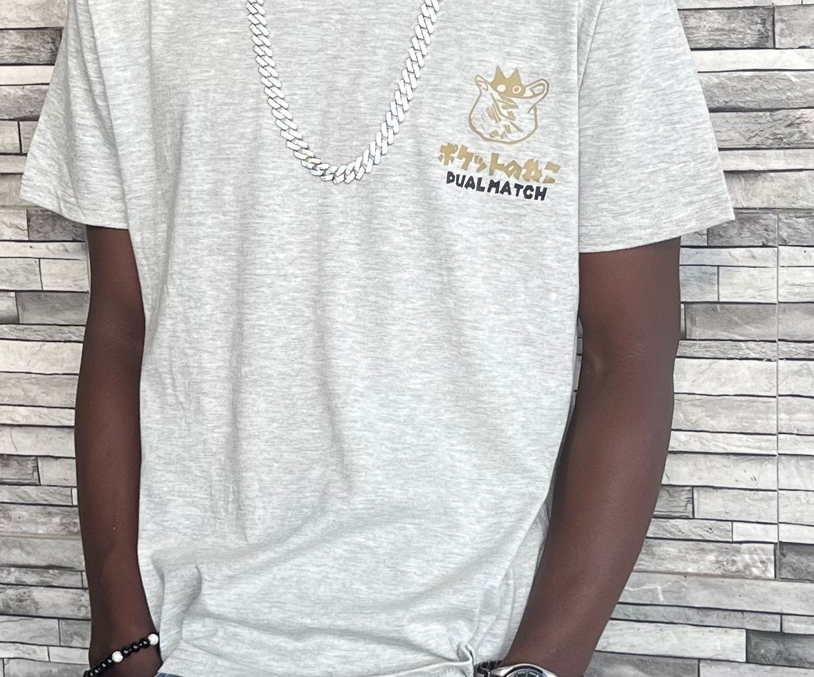 Dual Match Grey T-Shirt (Cotton)