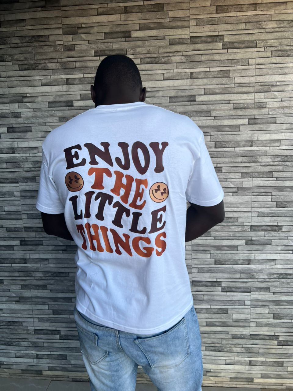 Enjoy White T-Shirt (Cotton)