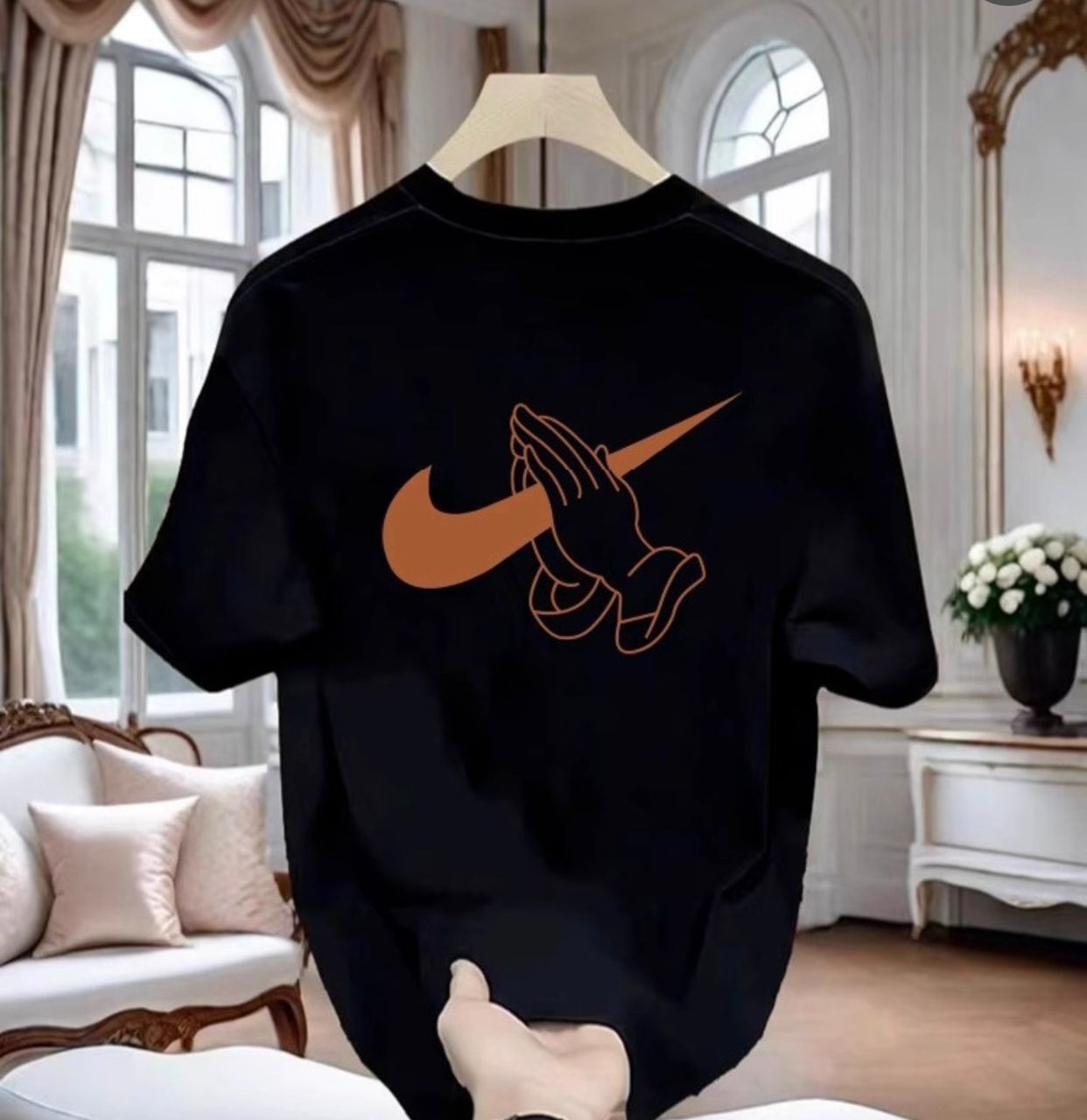 Nike Orange Logo T-Shirt (Cotton)