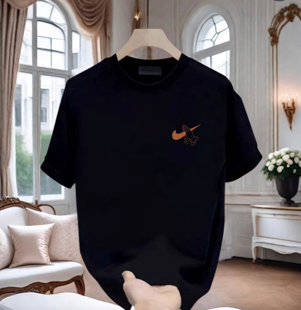 Nike Orange Logo T-Shirt (Cotton)