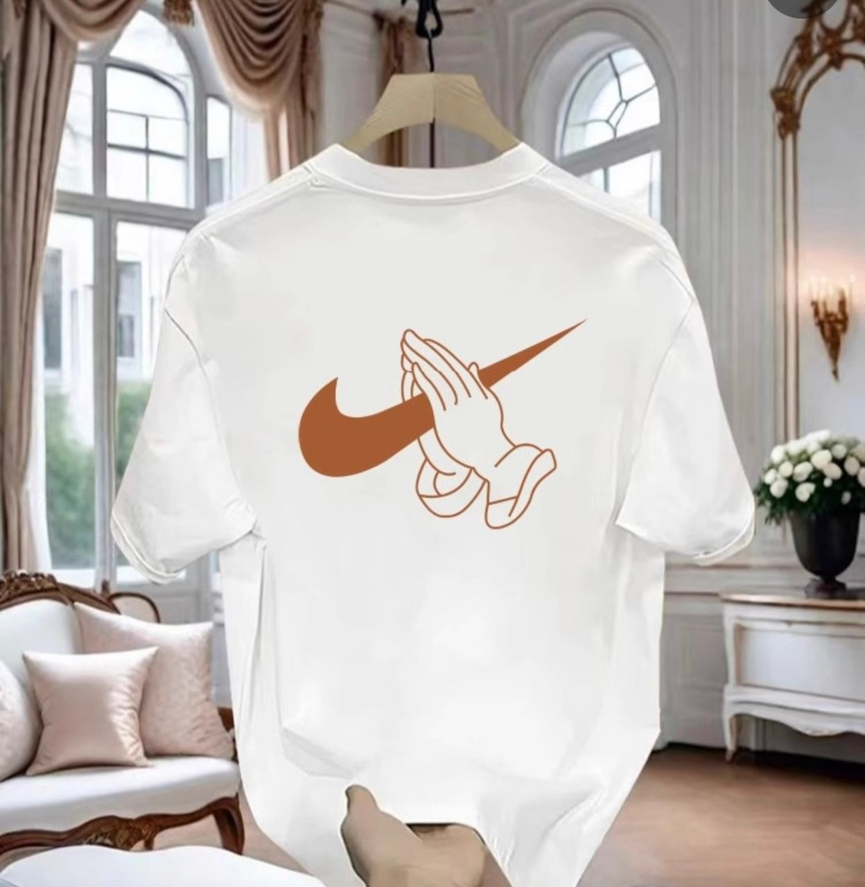 Nike Orange Logo T-Shirt (Cotton)
