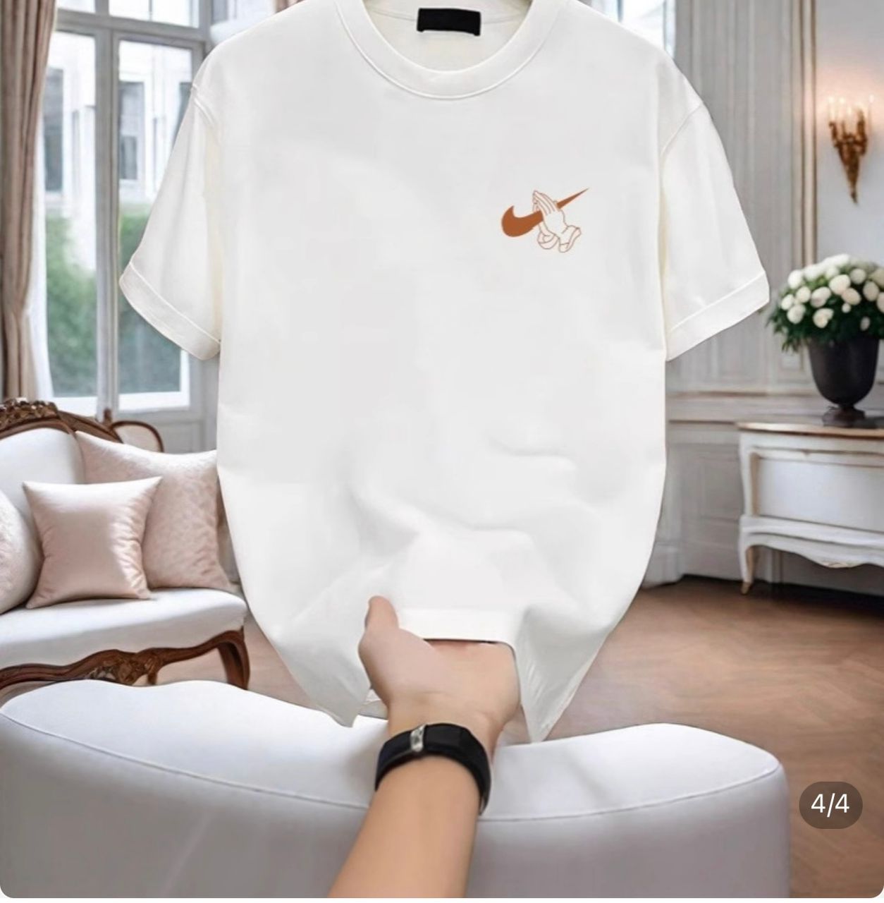 Nike Orange Logo T-Shirt (Cotton)