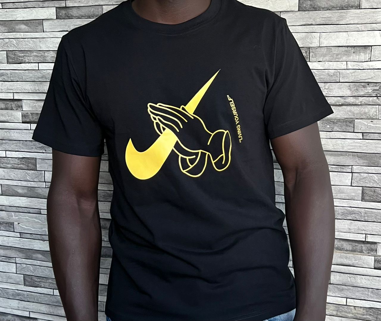 Nike Yellow Logo T-Shirt (Cotton)
